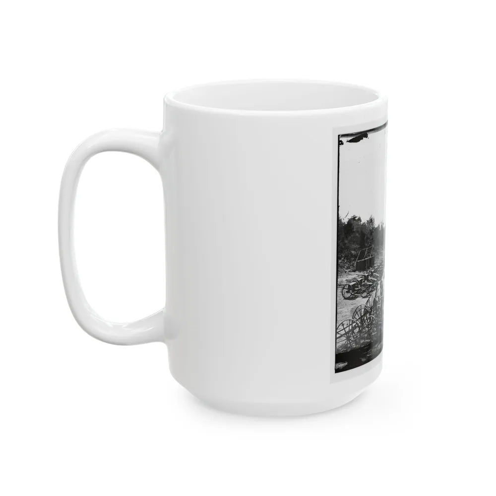 Broadway Landing, Va. Federal Ordnance At The Depot (U.S. Civil War) White Coffee Mug-Go Mug Yourself