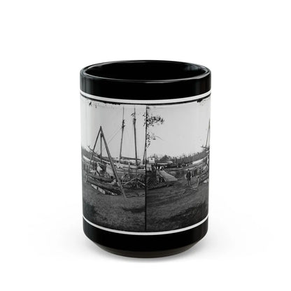 Broadway Landing, Va. Tripod Artillery Swing By The Appomattox (U.S. Civil War) Black Coffee Mug-15oz-Go Mug Yourself