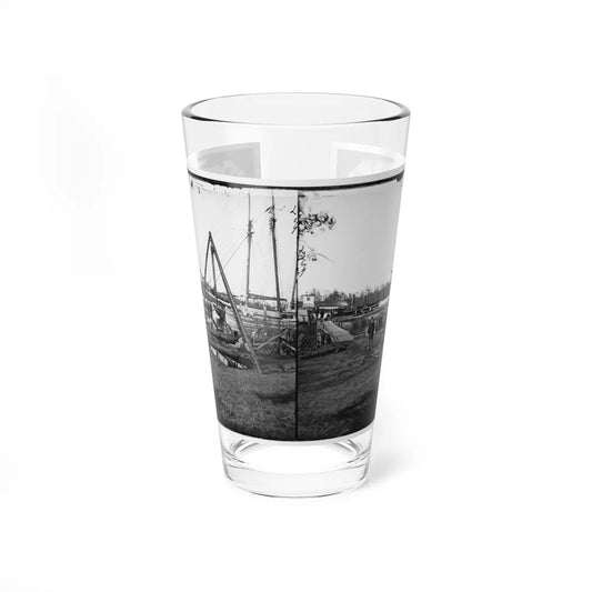 Broadway Landing, Va. Tripod Artillery Swing By The Appomattox (U.S. Civil War) Pint Glass 16oz-16oz-Go Mug Yourself