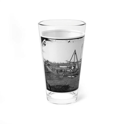 Broadway Landing, Va. Tripod Artillery Swing By The Appomattox (U.S. Civil War) Pint Glass 16oz-Go Mug Yourself