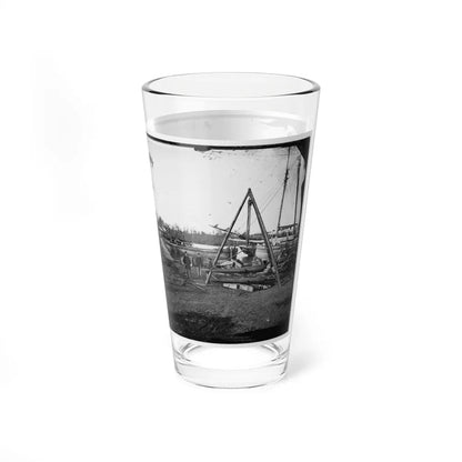 Broadway Landing, Va. Tripod Artillery Swing By The Appomattox (U.S. Civil War) Pint Glass 16oz-Go Mug Yourself