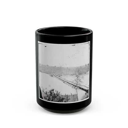 Broadway Landing, Virginia. Pontoon Bridge Across The Appomattox River (U.S. Civil War) Black Coffee Mug 15oz - Go Mug Yourself