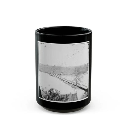 Broadway Landing, Virginia. Pontoon Bridge Across The Appomattox River (U.S. Civil War) Black Coffee Mug 15oz - Go Mug Yourself