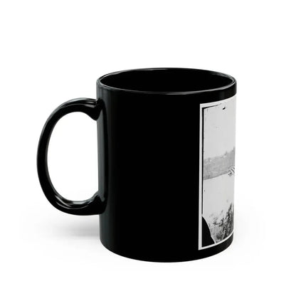 Broadway Landing, Virginia. Pontoon Bridge Across The Appomattox River (U.S. Civil War) Black Coffee Mug - Go Mug Yourself