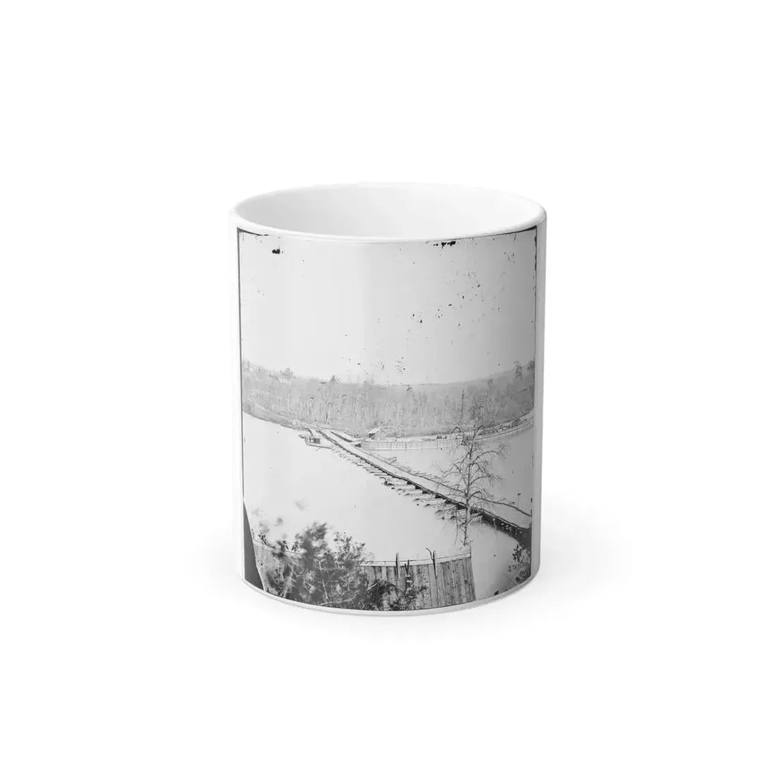 Broadway Landing, Virginia. Pontoon Bridge Across the Appomattox River (U.S. Civil War) Color Changing Coffee Mug 11oz Default Title 11oz - Go Mug Yourself