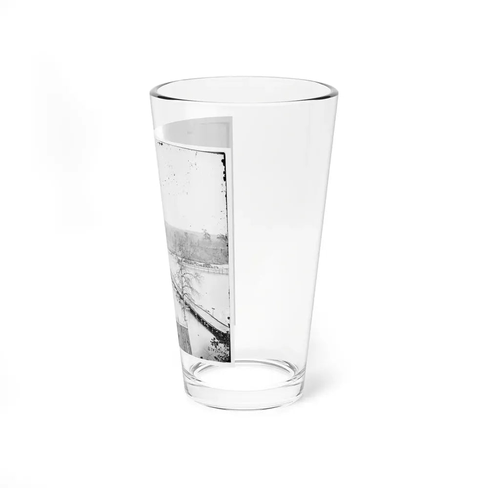 Broadway Landing, Virginia. Pontoon Bridge Across The Appomattox River (U.S. Civil War) Pint Glass 16oz - Go Mug Yourself