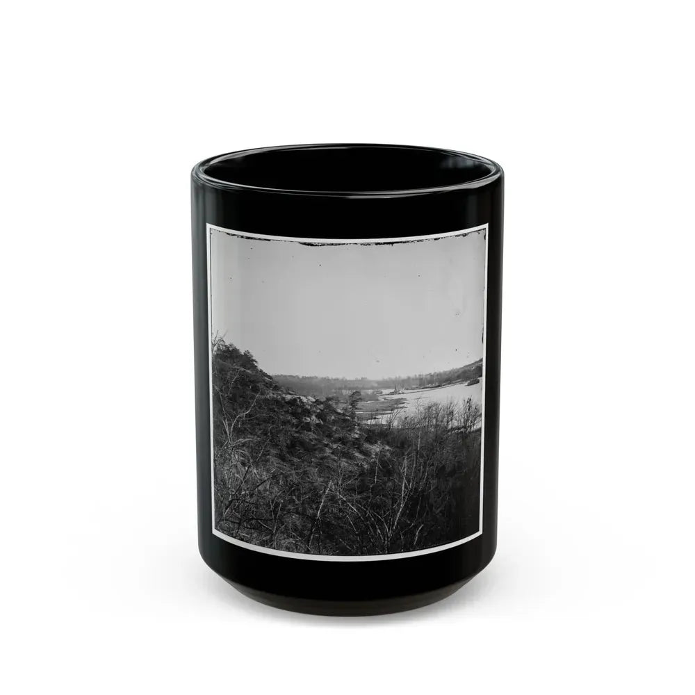 Broadway Landing, Virginia. Where Butler's Troops Crossed The Appomattox River (U.S. Civil War) Black Coffee Mug 15oz - Go Mug Yourself