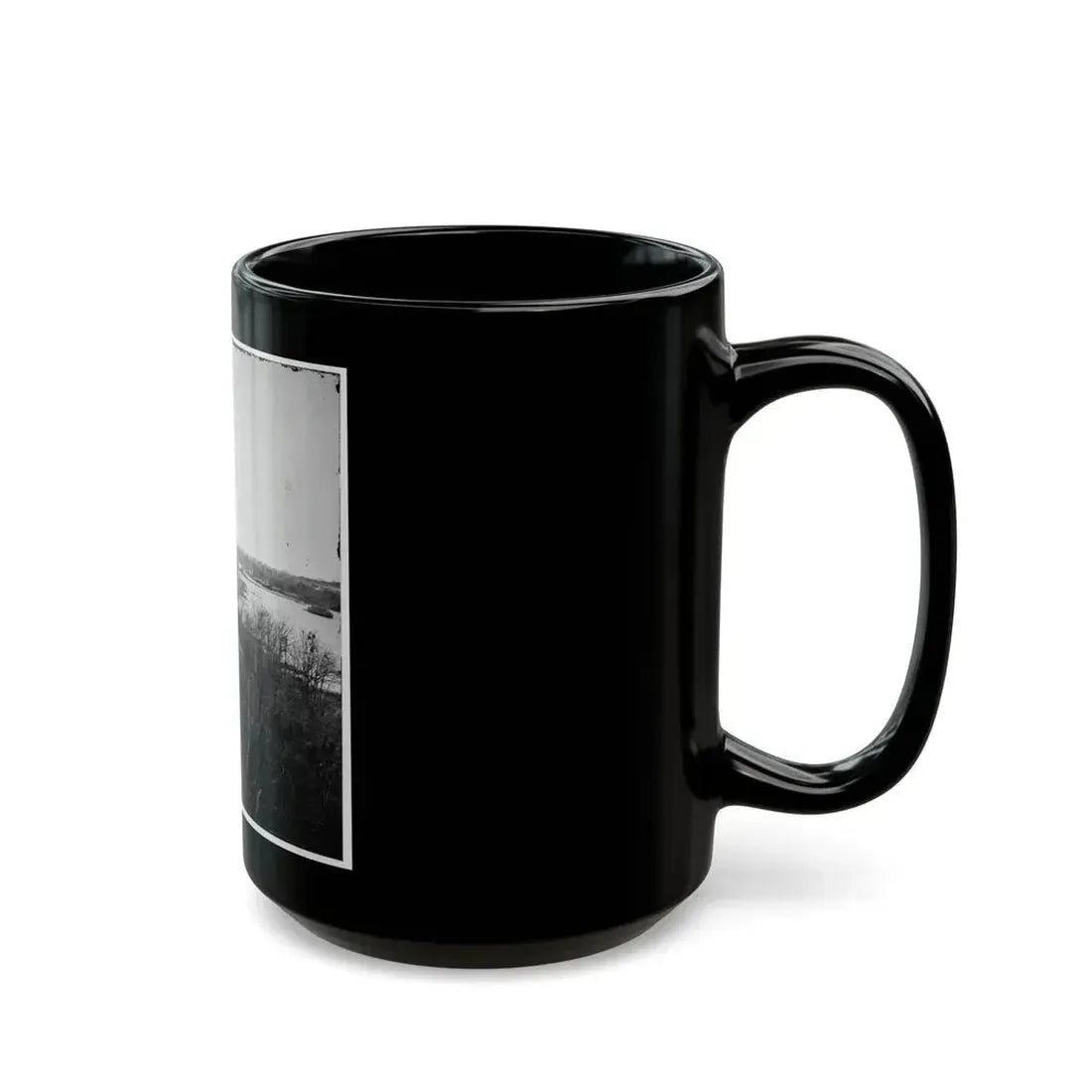 Broadway Landing, Virginia. Where Butler's Troops Crossed The Appomattox River (U.S. Civil War) Black Coffee Mug - Go Mug Yourself