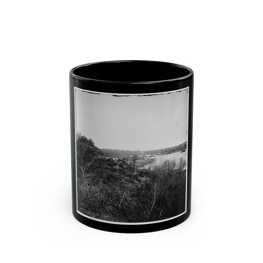 Broadway Landing, Virginia. Where Butler's Troops Crossed The Appomattox River (U.S. Civil War) Black Coffee Mug-11oz-Go Mug Yourself