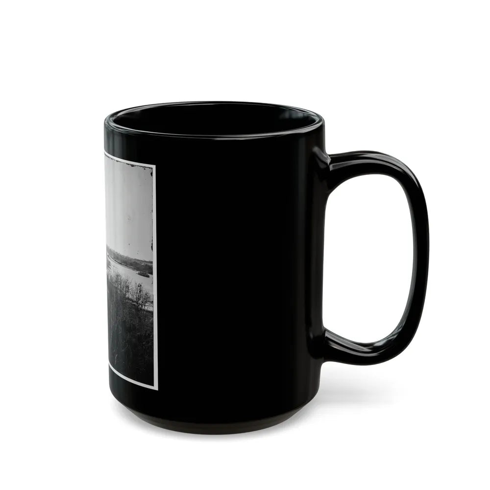 Broadway Landing, Virginia. Where Butler's Troops Crossed The Appomattox River (U.S. Civil War) Black Coffee Mug-Go Mug Yourself