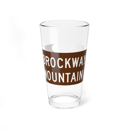Brockway sign (Michigan) (Road Sign) Pint Glass 16oz 16oz - Go Mug Yourself