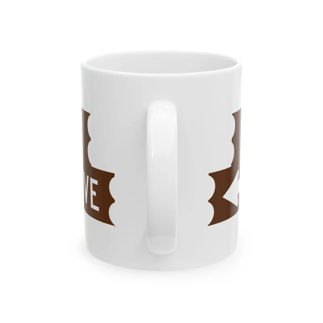 Brockway sign (Michigan) (Road Sign) White Coffee Mug - Go Mug Yourself
