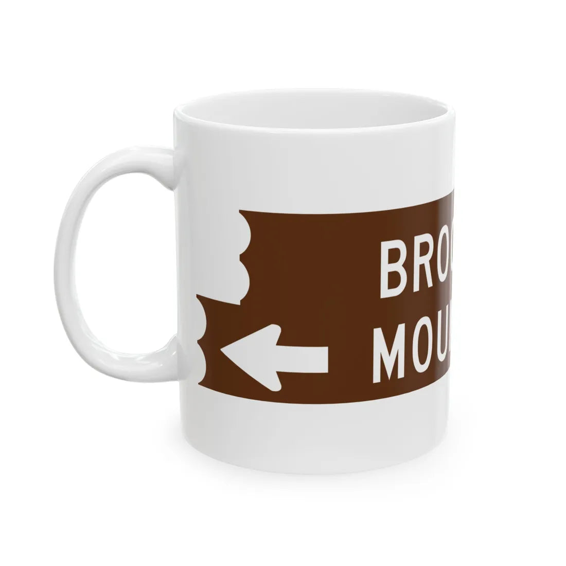 Brockway sign (Michigan) (Road Sign) White Coffee Mug - Go Mug Yourself
