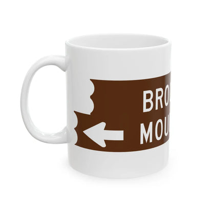 Brockway sign (Michigan) (Road Sign) White Coffee Mug - Go Mug Yourself