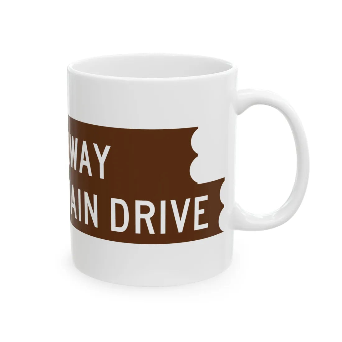 Brockway sign (Michigan) (Road Sign) White Coffee Mug - Go Mug Yourself