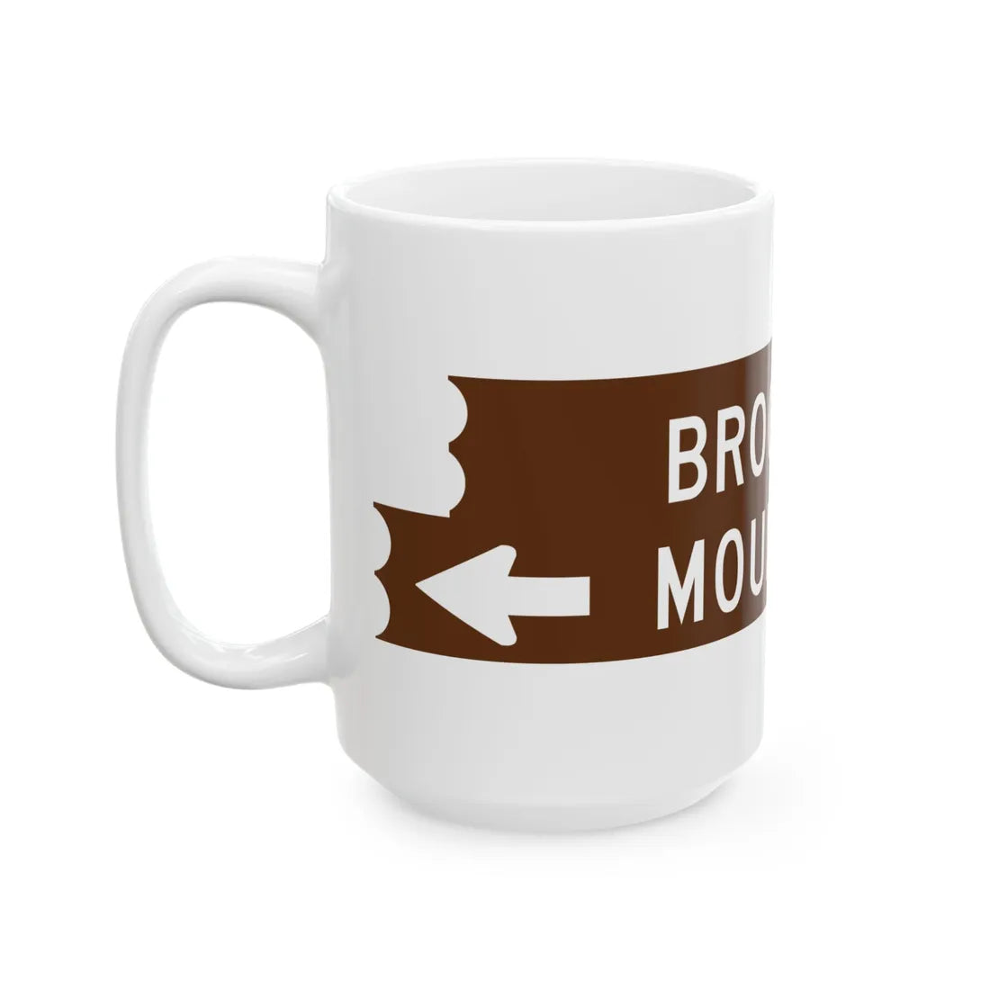 Brockway sign (Michigan) (Road Sign) White Coffee Mug - Go Mug Yourself