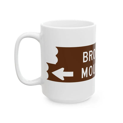 Brockway sign (Michigan) (Road Sign) White Coffee Mug - Go Mug Yourself