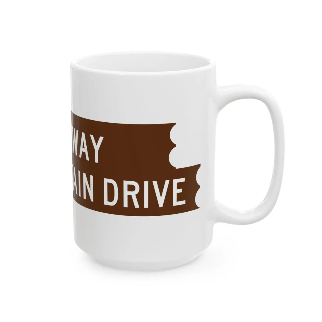 Brockway sign (Michigan) (Road Sign) White Coffee Mug - Go Mug Yourself