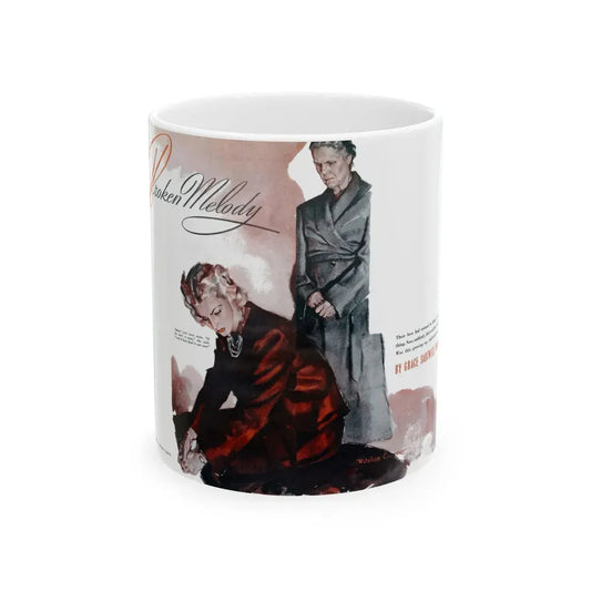 Broken Melody, Good Housekeeping, April 1940 - White Coffee Mug 11oz - Go Mug Yourself