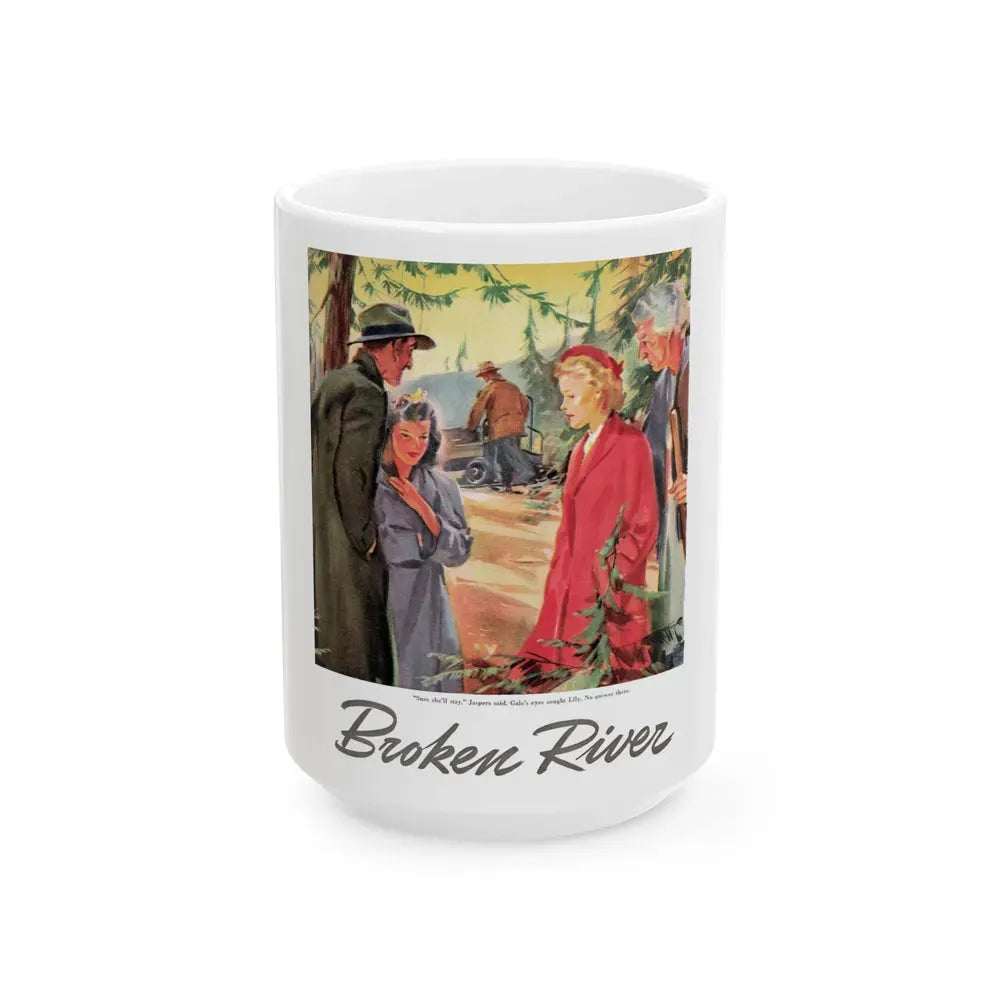Broken River, Liberty, September 18, 1943 - White Coffee Mug 15oz - Go Mug Yourself