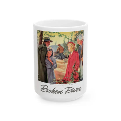Broken River, Liberty, September 18, 1943 - White Coffee Mug 15oz - Go Mug Yourself