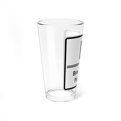 Bronx River Pkwy Shield free (New York) (Road Sign) Pint Glass 16oz - Go Mug Yourself