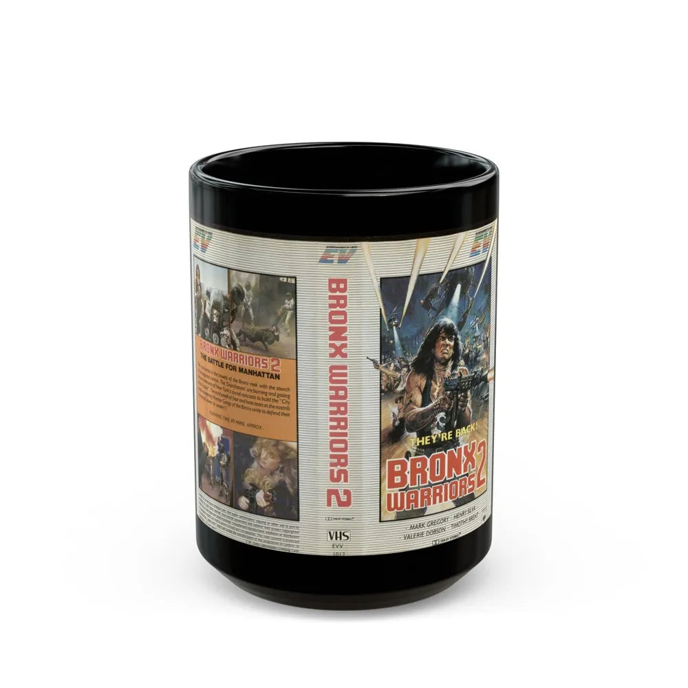 BRONX WARRIORS 2 (VHS COVER) - Black Coffee Mug-15oz-Go Mug Yourself