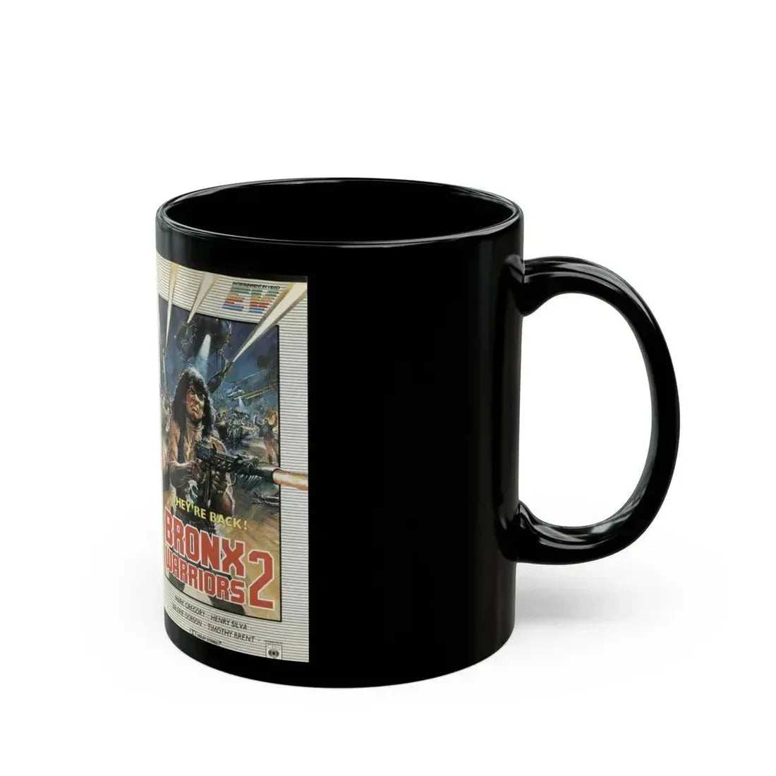 BRONX WARRIORS 2 (VHS COVER) - Black Coffee Mug - Go Mug Yourself