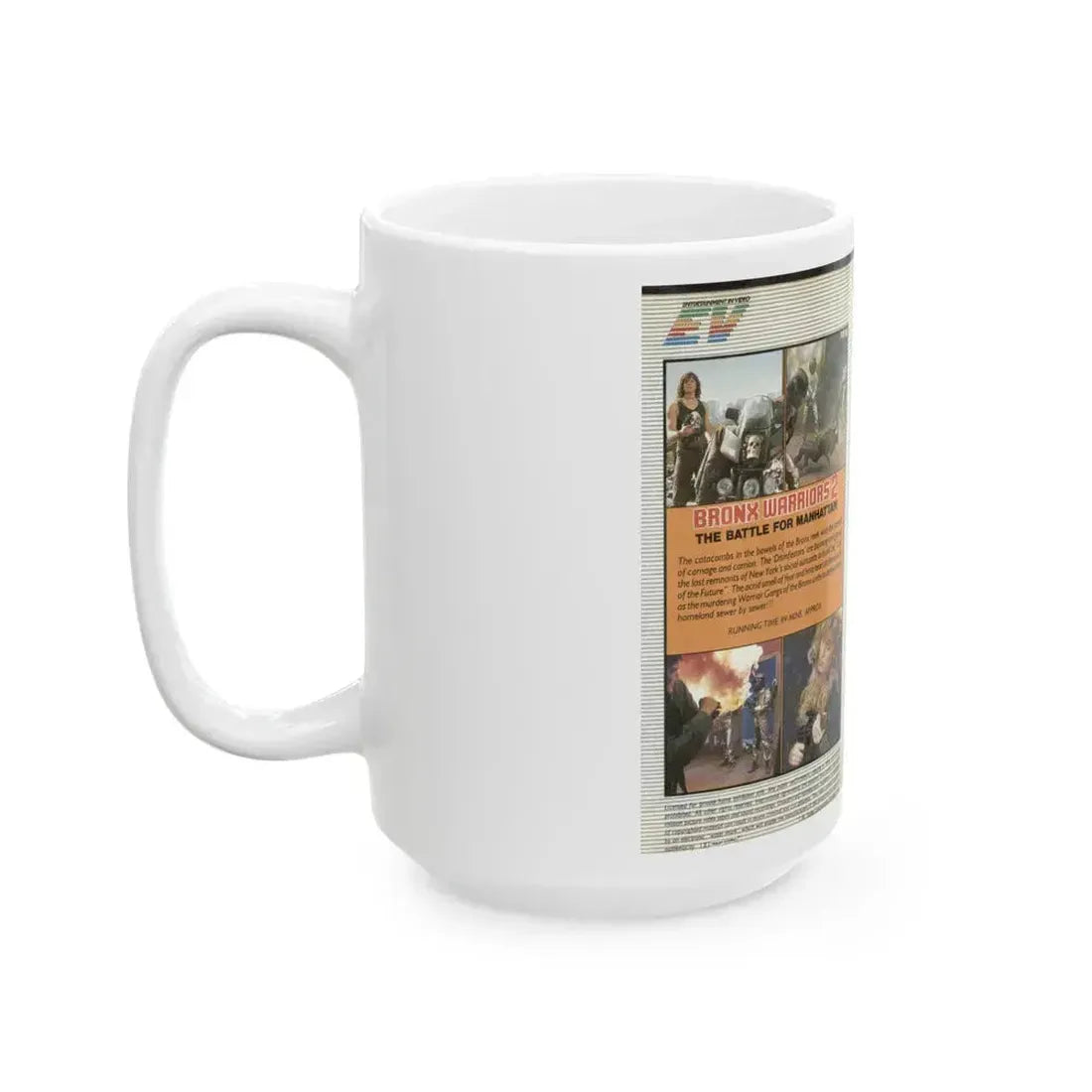 BRONX WARRIORS 2 (VHS COVER) - White Coffee Mug - Go Mug Yourself