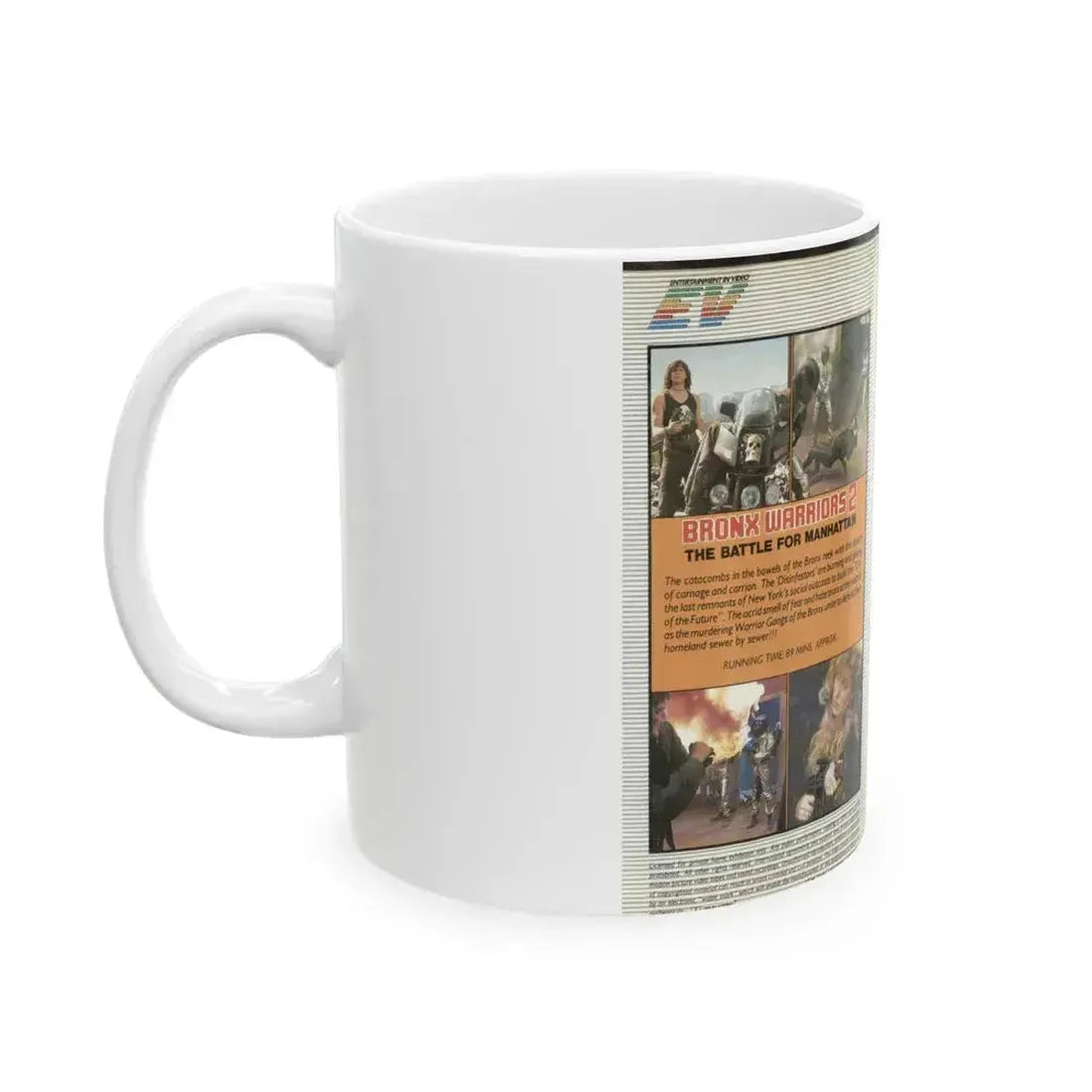 BRONX WARRIORS 2 (VHS COVER) - White Coffee Mug - Go Mug Yourself