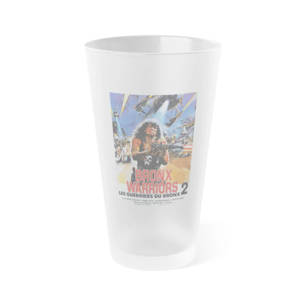 BRONX WARRIORS II 1983 Movie Poster - Frosted Pint Glass 16oz-16oz-Frosted-Go Mug Yourself