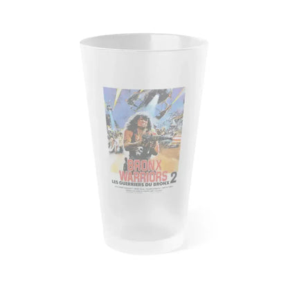 BRONX WARRIORS II 1983 Movie Poster - Frosted Pint Glass 16oz 16oz Frosted - Go Mug Yourself