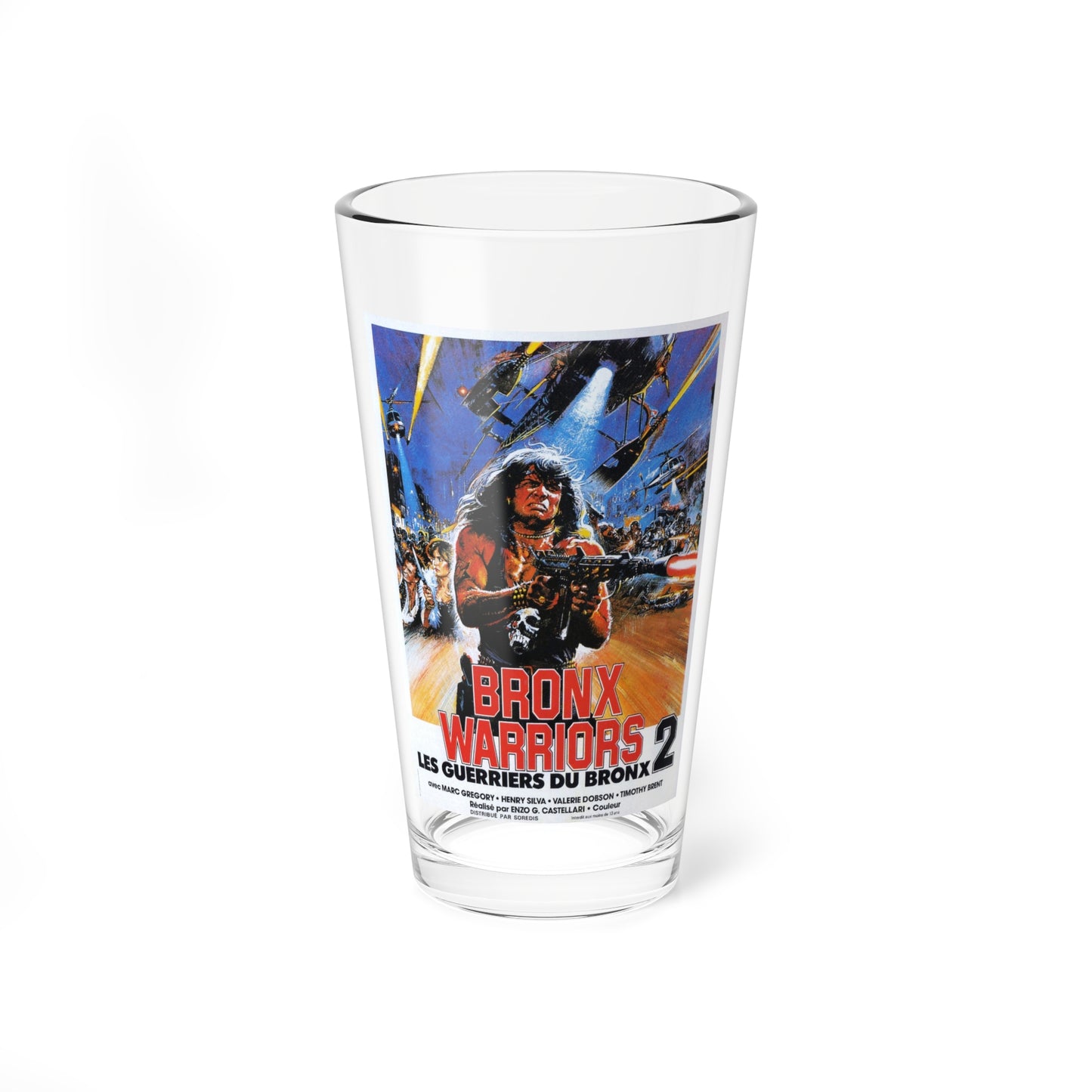 BRONX WARRIORS II 1983 Movie Poster - Pint Glass 16oz-16oz-Go Mug Yourself