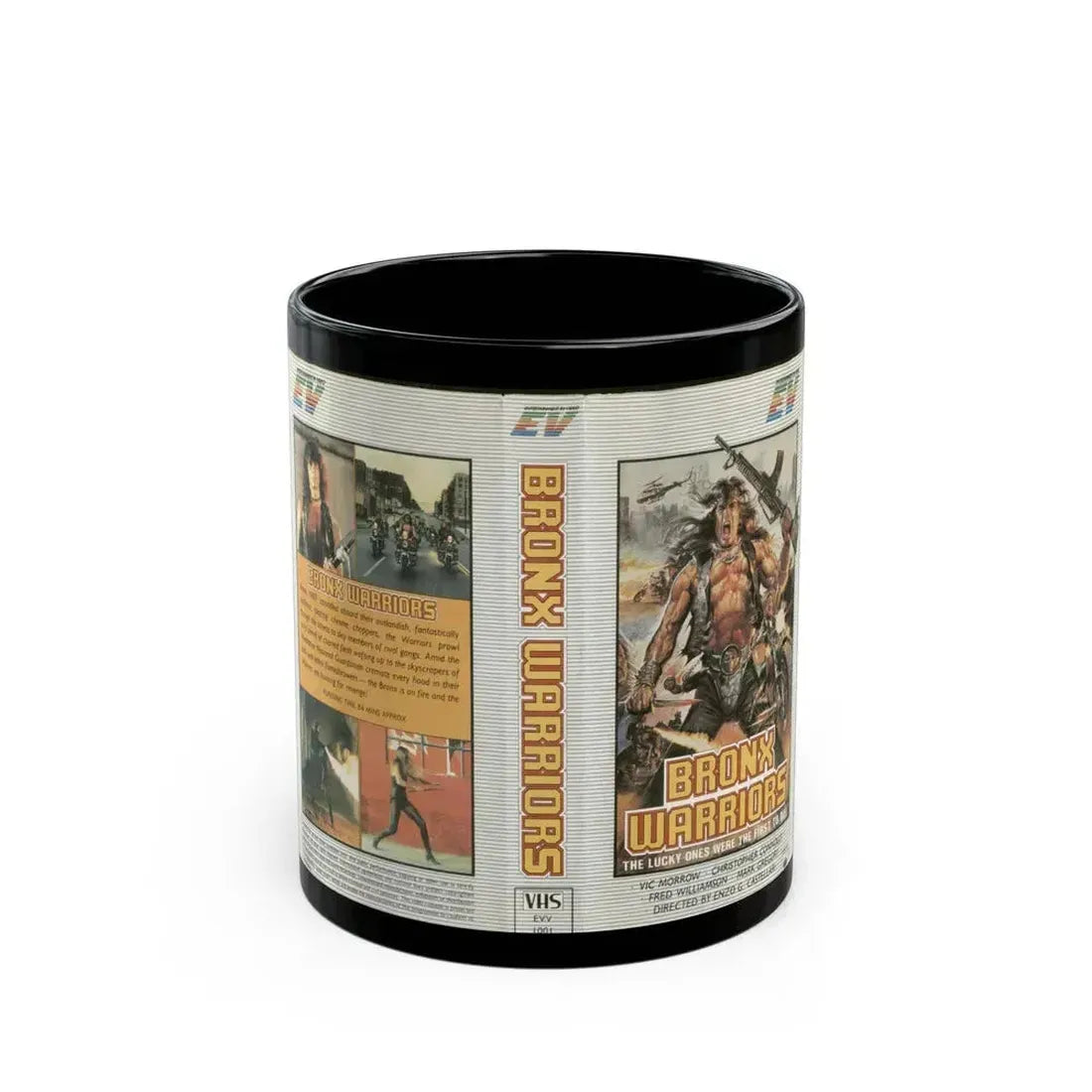 BRONX WARRIORS (VHS COVER) - Black Coffee Mug 11oz - Go Mug Yourself