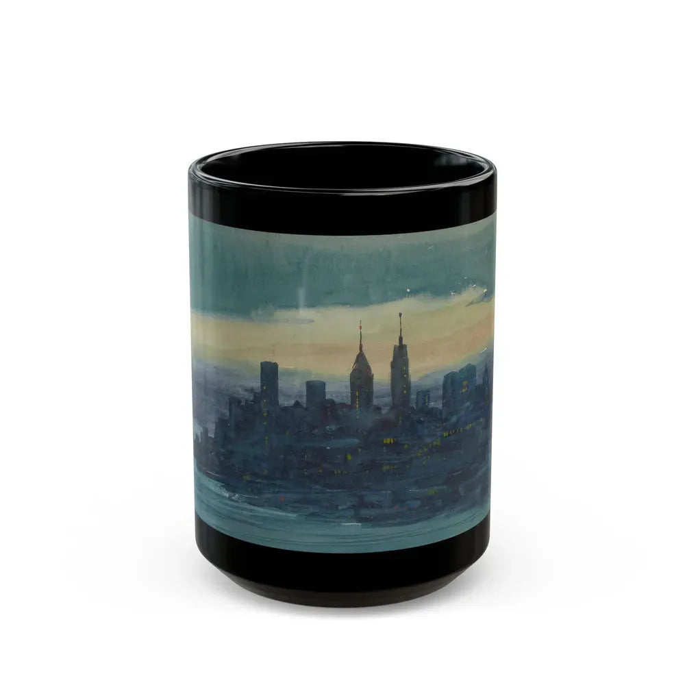Brooklyn Promenade-Looking West - Black Coffee Mug 15oz - Go Mug Yourself