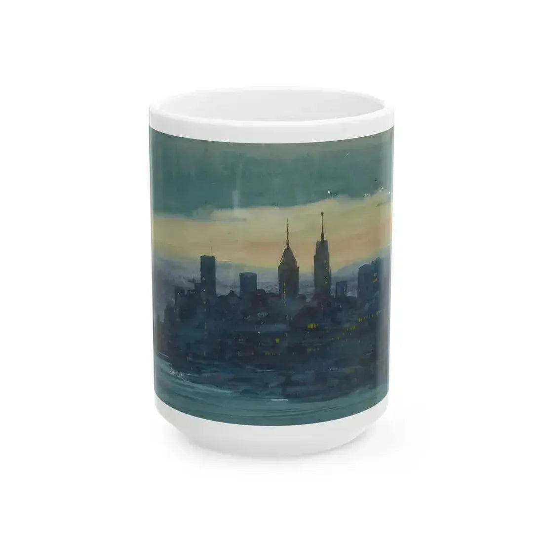 Brooklyn Promenade-Looking West - White Coffee Mug 15oz - Go Mug Yourself