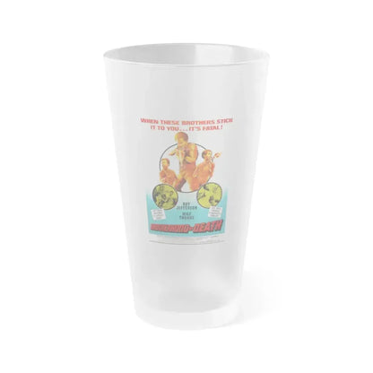BROTHERHOOD OF DEATH 1976 Movie Poster - Frosted Pint Glass 16oz 16oz Frosted - Go Mug Yourself