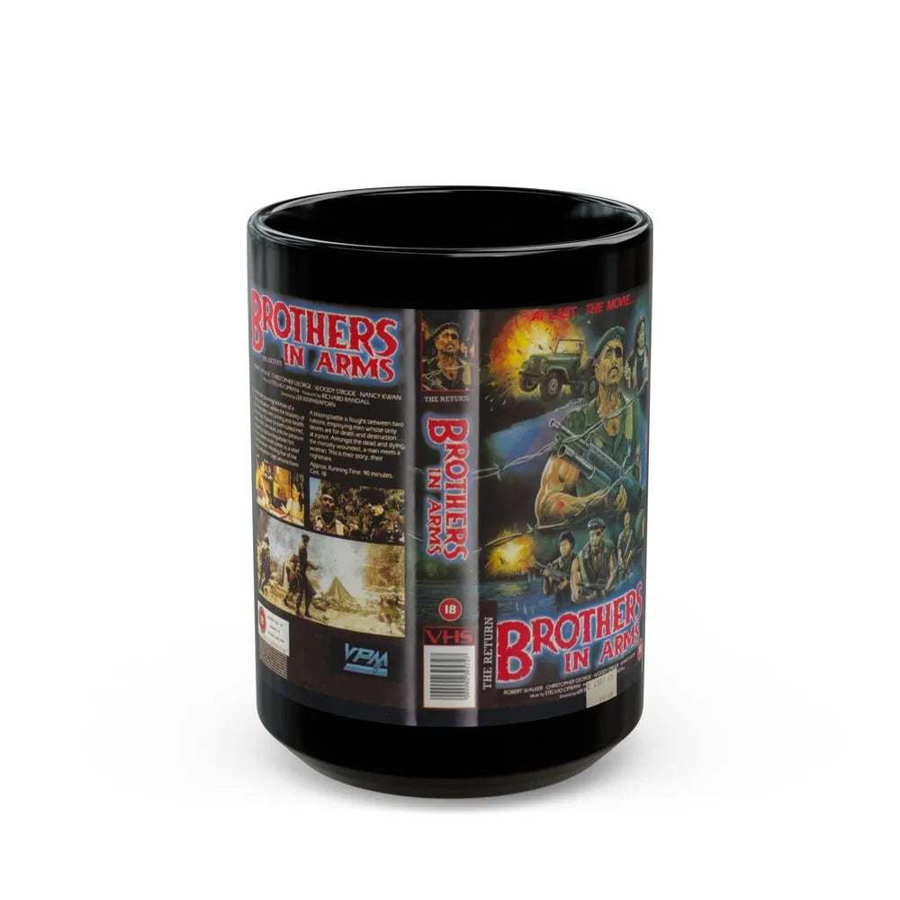 BROTHERS IN ARMS (VHS COVER) - Black Coffee Mug-15oz-Go Mug Yourself