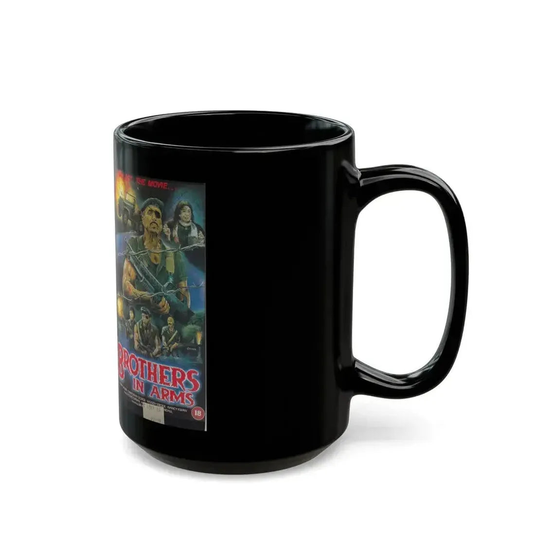 BROTHERS IN ARMS (VHS COVER) - Black Coffee Mug - Go Mug Yourself