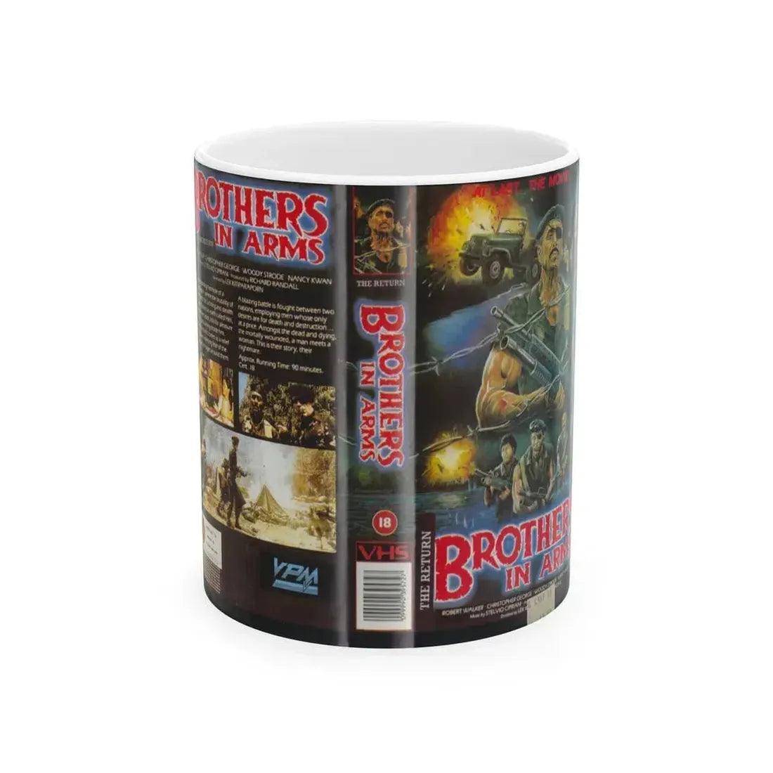 BROTHERS IN ARMS (VHS COVER) - White Coffee Mug 11oz - Go Mug Yourself