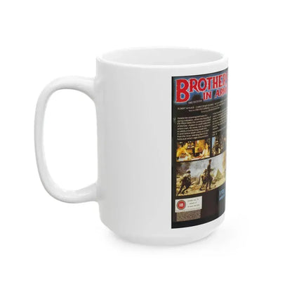 BROTHERS IN ARMS (VHS COVER) - White Coffee Mug - Go Mug Yourself