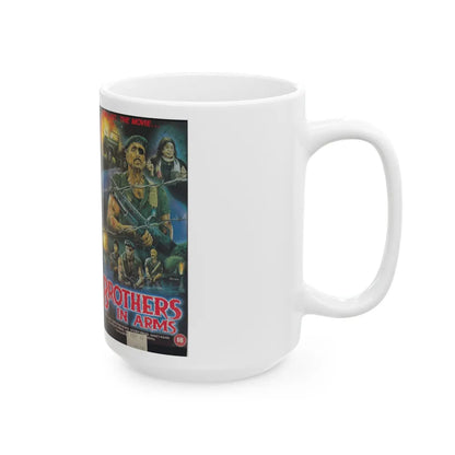 BROTHERS IN ARMS (VHS COVER) - White Coffee Mug-Go Mug Yourself