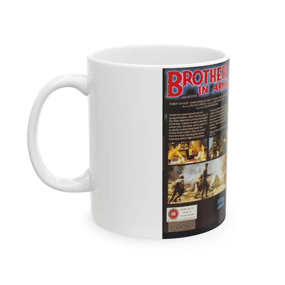 BROTHERS IN ARMS (VHS COVER) - White Coffee Mug-Go Mug Yourself