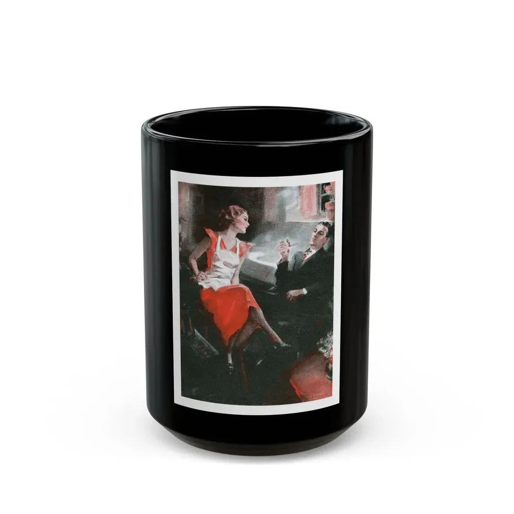 Brown Orchids by Nell Young (1), Good Housekeeping, 1934 - Black Coffee Mug 15oz - Go Mug Yourself