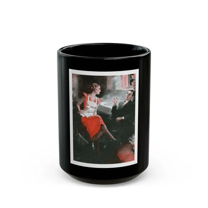 Brown Orchids by Nell Young (1), Good Housekeeping, 1934 - Black Coffee Mug 15oz - Go Mug Yourself