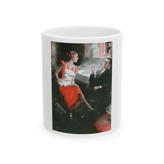 Brown Orchids by Nell Young (1), Good Housekeeping, 1934 - White Coffee Mug 11oz - Go Mug Yourself