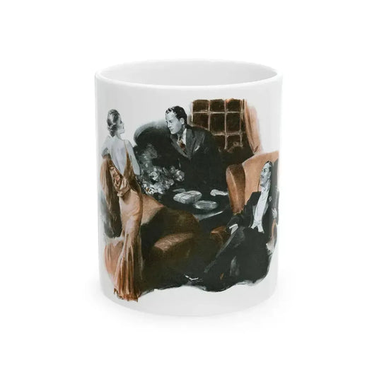 Brown Orchids by Nell Young (2), Good Housekeeping, 1934 - White Coffee Mug 11oz - Go Mug Yourself