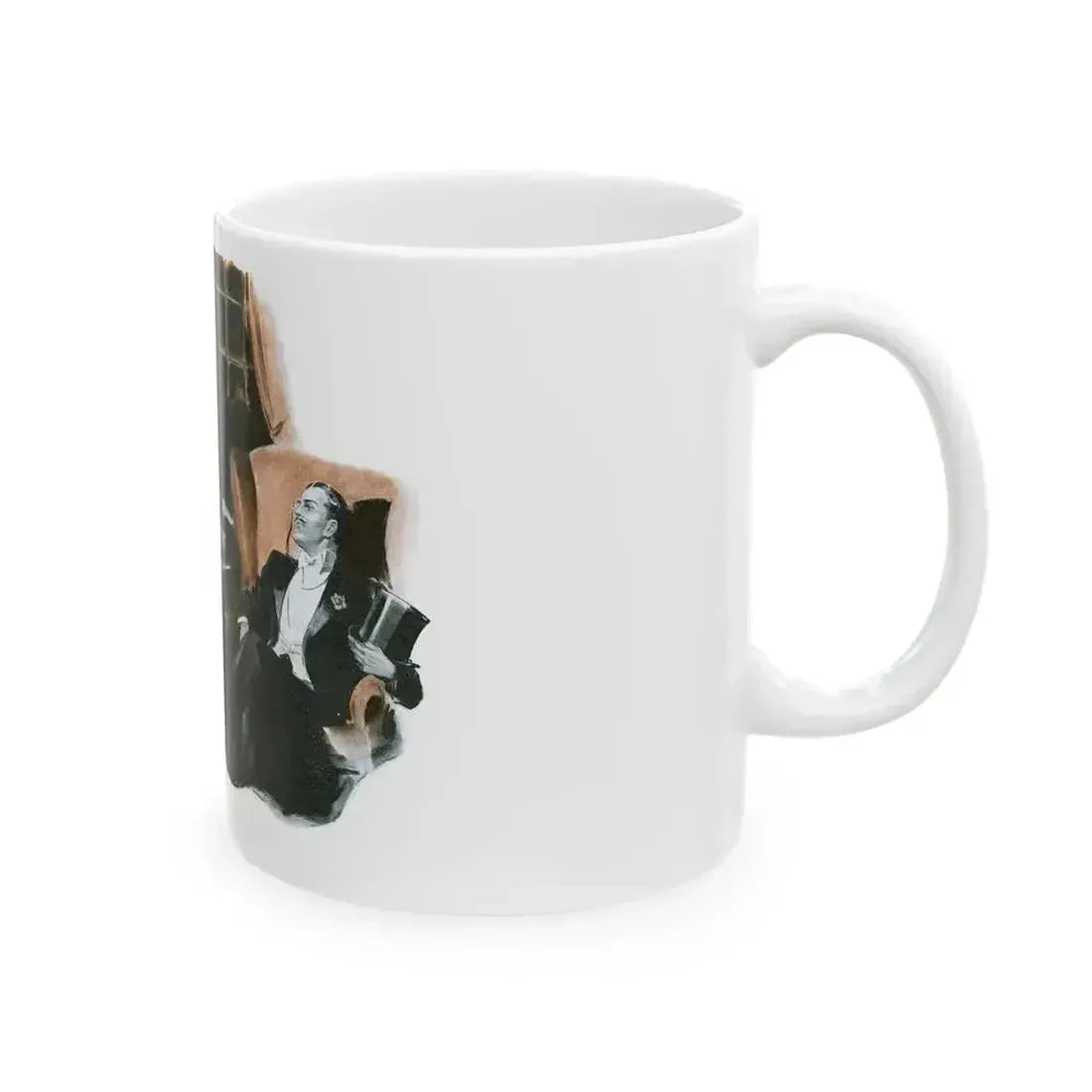 Brown Orchids by Nell Young (2), Good Housekeeping, 1934 - White Coffee Mug - Go Mug Yourself