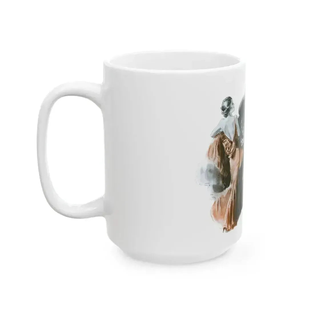 Brown Orchids by Nell Young (2), Good Housekeeping, 1934 - White Coffee Mug - Go Mug Yourself