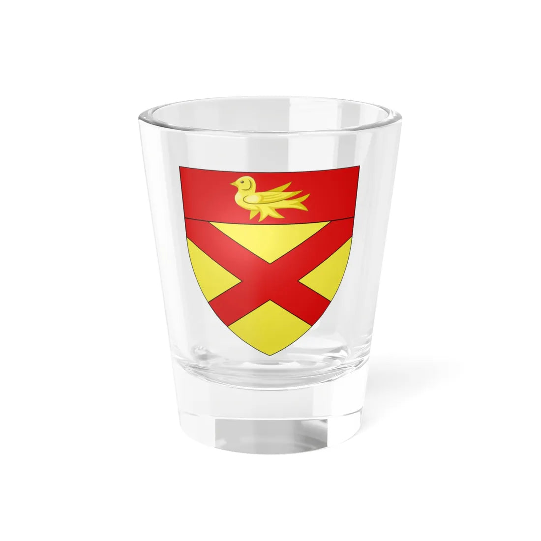 Bruce arms Baron Aberdare (Scotland) (Coat of Arms) Shot Glass 1.5oz 1.5oz - Go Mug Yourself
